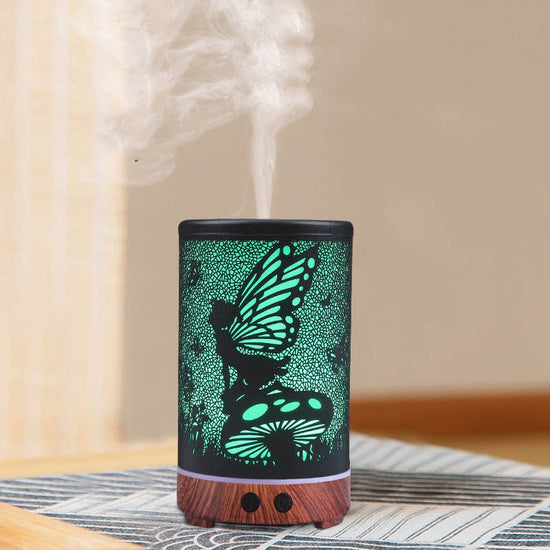 Household Flower Fairy Iron Art Hollow Aroma Diffuser $144.34 Dana Fashion Color: Colorful power: UK Beauty Tools Product information: Applicable area: 10-20 square meters Number of fog outlets: 1 Shape: Columnar Noise: 36dB or less Rated voltage: 100~240