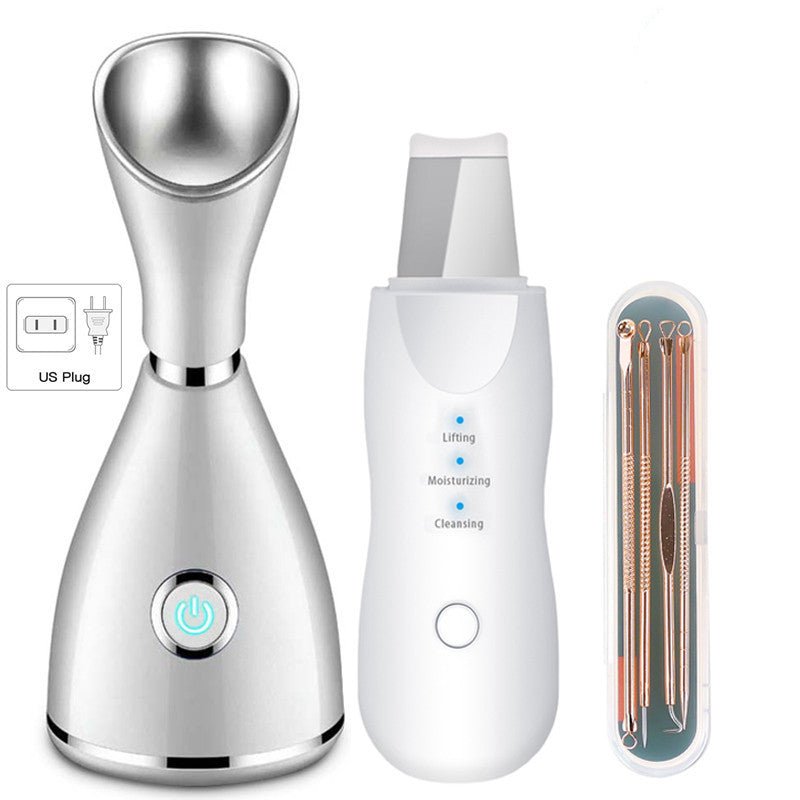 Household Steam Facial Humidification Sprayer Facial Cleanser $92.21 Dana Fashion Color: Set2 Electrical outlet: US Beauty Tools Product information: Fog out time: 11-30 seconds Gear: 1 gear Spray heat: Hot spray Color: Pearl white Specifications: US regu