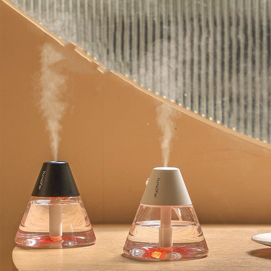 Humidifier Desktop On Board Air Purifier $22.28 Dana Fashion Color: Black Electrical outlet: USB Beauty Tools Product information: Model: volcano humidifier Applicable area: 10-20m2 Water tank capacity: below 0.5L Function: atmosphere lamp Number of fog o