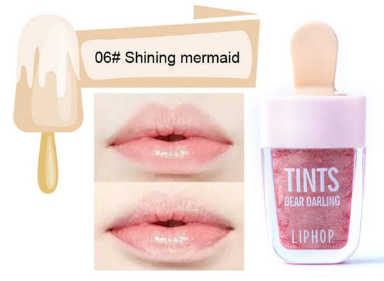Ice Cream Lip Gloss $13.00 Dana Fashion Color: Shining mermaid makeup 6 Colors batom Super Ice Cream Lip Gloss Waterproof Long Lasting Makeup Liquid Lipstick Sweet Red Lip Tint Brand: NOVO Quantity: 1PCS Net WT: 4.5ML Efficacy: Healthy/Easy to Wear/Non-St