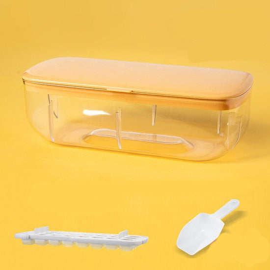 Ice Cube Tray With Storage Box Quick Demould Ice Cube Moulds Lazy Ice Maker For Cocktail Whiskey Bar Kithcen Tools Accessories $36.29 Dana Fashion Color: Yellow style: Single layer Dana's Kitchen Overview: 【Multi-function Set】-Package contains 2 ice cube
