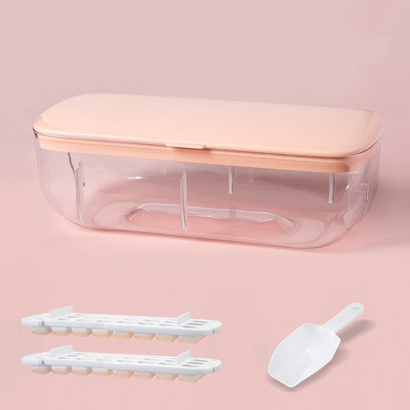 Ice Cube Tray With Storage Box Quick Demould Ice Cube Moulds Lazy Ice Maker For Cocktail Whiskey Bar Kithcen Tools Accessories $46.04 Dana Fashion Color: Pink style: Double layer Dana's Kitchen Overview: 【Multi-function Set】-Package contains 2 ice cube tr