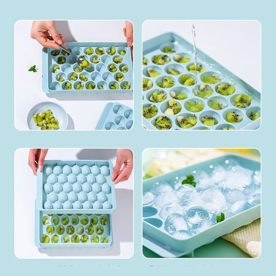 Ice Tray 3D Round Ice Molds Home Bar Party Use Round Ball Ice Cube Makers Kitchen DIY Ice Cream Moulds $12.50 Dana Fashion Color: Green Size: 18 Dana's Kitchen Overview： No loss of flavor. Easy release of ice cubes Your drink stays chilled for hours. Free