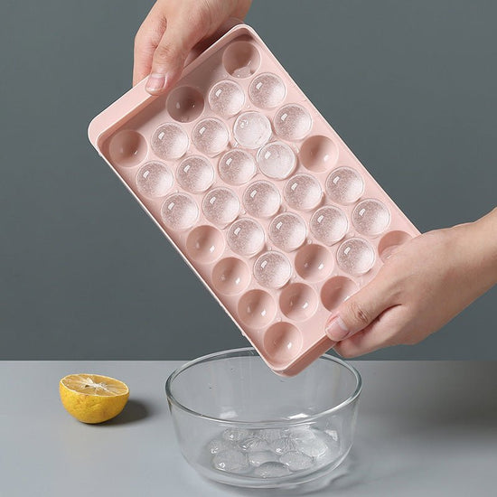 Ice Tray 3D Round Ice Molds Home Bar Party Use Round Ball Ice Cube Makers Kitchen DIY Ice Cream Moulds $12.50 Dana Fashion Color: Green Size: 18 Dana's Kitchen Overview： No loss of flavor. Easy release of ice cubes Your drink stays chilled for hours. Free