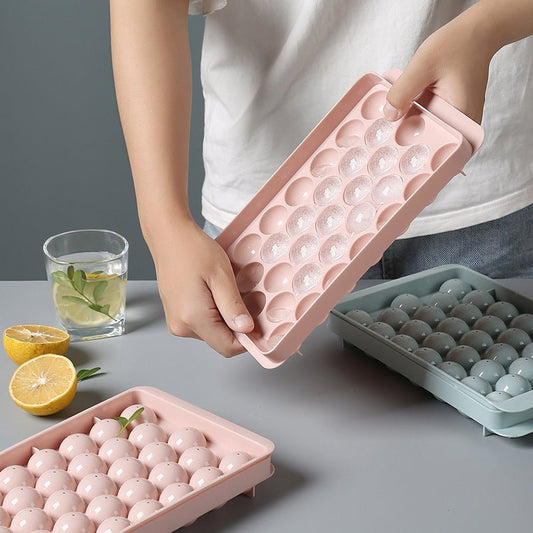 Ice Tray 3D Round Ice Molds Home Bar Party Use Round Ball Ice Cube Makers Kitchen DIY Ice Cream Moulds $12.50 Dana Fashion Color: Green Size: 18 Dana's Kitchen Overview： No loss of flavor. Easy release of ice cubes Your drink stays chilled for hours. Free