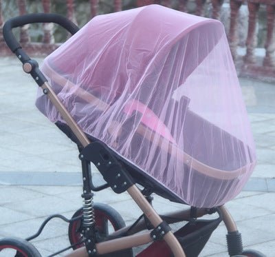 Increase baby stroller nets Baby stroller encryption full cover nets General dustproof and anti-mosquito $91.53 Dana Fashion Color: Pink encrypt Baby & Mother Baby stroller universal mosquito net Lightweight and versatile, the baby stroller is fully cover