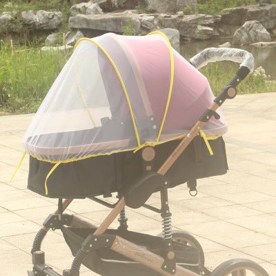 Increase baby stroller nets Baby stroller encryption full cover nets General dustproof and anti-mosquito $94.27 Dana Fashion Color: Yellow edge Baby & Mother Baby stroller universal mosquito net Lightweight and versatile, the baby stroller is fully covere