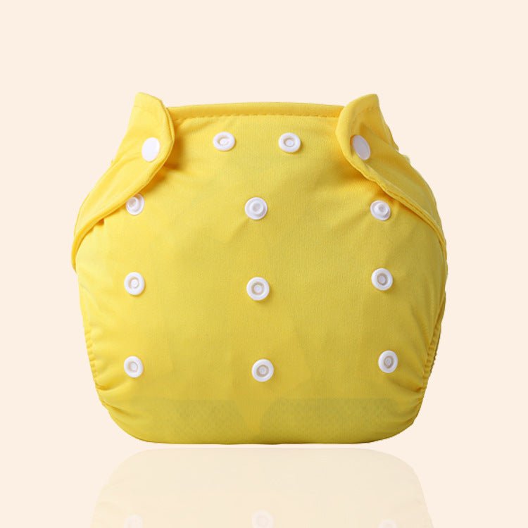 Increase diaper pants washable diapers can adjust the baby can pull pants pants waterproof waterproof diapers pants $7.70 Dana Fashion Color: Yellow style: Grid Baby & Mother Material: Knitting + Fleece Imitation cotton Thin: velveteen Thick: polar fleece