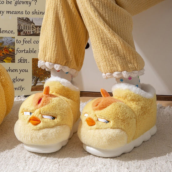 Indoor Home Non-slip Thick Bottom Furry Cotton-padded Shoes With Velvet $47.45 Dana Fashion Color: Gray Size: 34to35 Women's shoes Product information: Pattern: Cartoon Color: Gray (depends on how you lower the height), yellow (depends on how you lower th