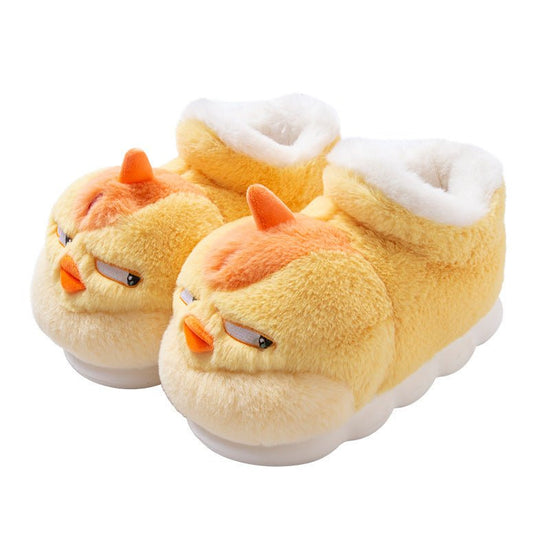 Indoor Home Non-slip Thick Bottom Furry Cotton-padded Shoes With Velvet $47.45 Dana Fashion Color: Gray Size: 34to35 Women's shoes Product information: Pattern: Cartoon Color: Gray (depends on how you lower the height), yellow (depends on how you lower th