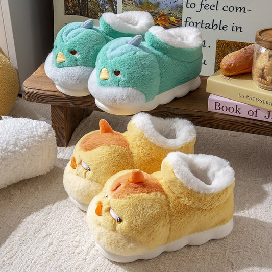 Indoor Home Non-slip Thick Bottom Furry Cotton-padded Shoes With Velvet $47.45 Dana Fashion Color: Gray Size: 34to35 Women's shoes Product information: Pattern: Cartoon Color: Gray (depends on how you lower the height), yellow (depends on how you lower th