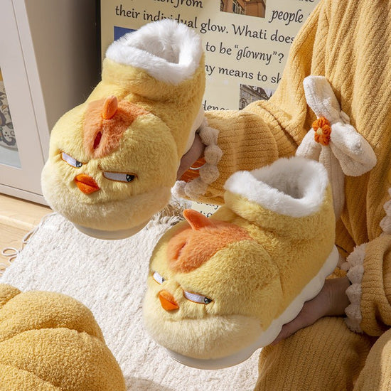 Indoor Home Non-slip Thick Bottom Furry Cotton-padded Shoes With Velvet $47.45 Dana Fashion Color: Gray Size: 34to35 Women's shoes Product information: Pattern: Cartoon Color: Gray (depends on how you lower the height), yellow (depends on how you lower th