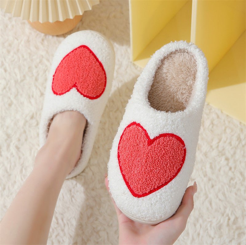 Indoor Home Plush Thermal Slippers $30.90 Dana Fashion Color: LOVE Style Size: 36to37 Women's shoes Product information: Lining material: Cotton Color: Big LOVE Style, Rose style, LOVE style, rainbow style, LOVE, mushroom paragraph Size: 36-37 (suitable f