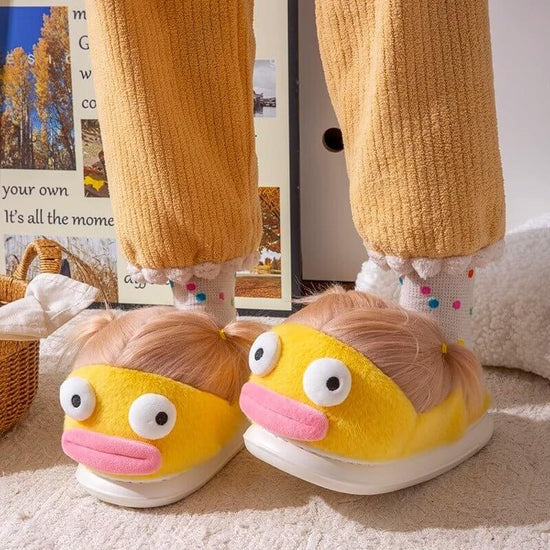 Indoor Home Use Ugly, Cute, Funny, Thick Soled Warm Fur Plush Slippers $59.50 Dana Fashion Color: Blue Shoe size: 36to37 Women's shoes Overview: Unique design, stylish and beautiful. Good material, comfortable feet. A variety of colors, any choice. Specif