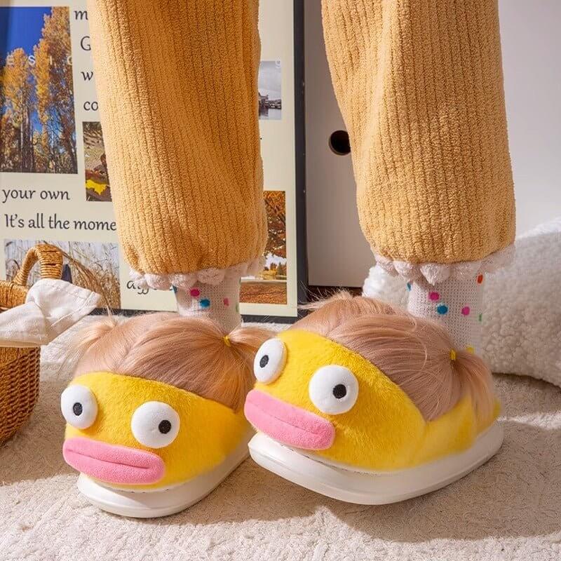Indoor Home Use Ugly, Cute, Funny, Thick Soled Warm Fur Plush Slippers $59.50 Dana Fashion Color: Blue Shoe size: 36to37 Women's shoes Overview: Unique design, stylish and beautiful. Good material, comfortable feet. A variety of colors, any choice. Specif