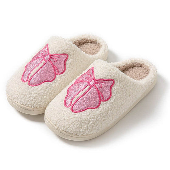 Indoor Non-slip Warm Bow Cotton Slippers $30.50 Dana Fashion Color: Pink Size: 35to36 Women's shoes Product information: Lining material: Cotton Color: white, pink Size: 35-36,37-38,39-40,41-42,43-44 Sole craft: sewing shoes Popular elements: Bow Style: t