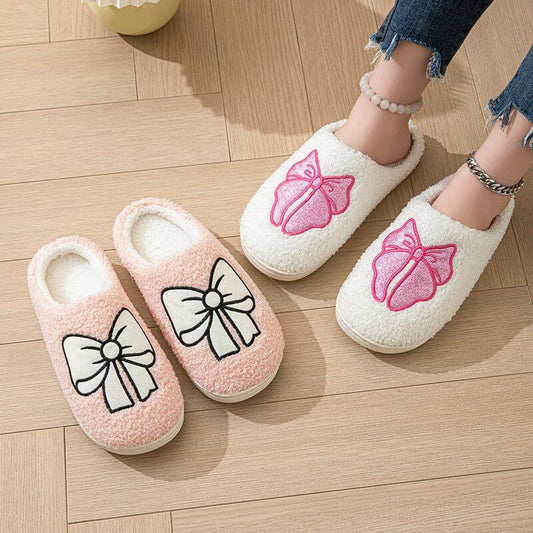 Indoor Non-slip Warm Bow Cotton Slippers $30.50 Dana Fashion Color: Pink Size: 35to36 Women's shoes Product information: Lining material: Cotton Color: white, pink Size: 35-36,37-38,39-40,41-42,43-44 Sole craft: sewing shoes Popular elements: Bow Style: t