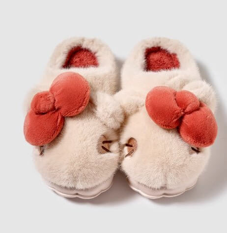 Indoor Warm Girl Plush Slippers For Home Use, Worn Outdoors In Autumn And Winter $69.50 Dana Fashion Color: Apricot Shoe size: 36or37 Women's shoes Overview: Unique design, stylish and beautiful. Good material, comfortable feet. A variety of colors, any c