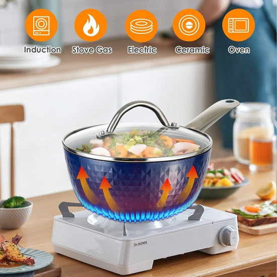 Induction Saucepan With Lid, 20cm 1.8L Milk Pan Non Stick Saucepan, Aluminum Ceramic Coating Cooking Pot - PFOA Free With Stainless Steel Handle, Suitable For All Hobs Types, Amazon Banned $84.20 Dana Fashion default: default Dana's Kitchen Description: R