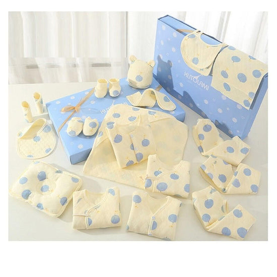 Infant And Newborn Garment Gift Box Set $95.13 Dana Fashion style: 19piece suit Size: 0to6months Baby Clothing Product information: Applicable gender: male and female Combination form: clothing+use Reference height: 0-6 months newborn/handbag Safety level