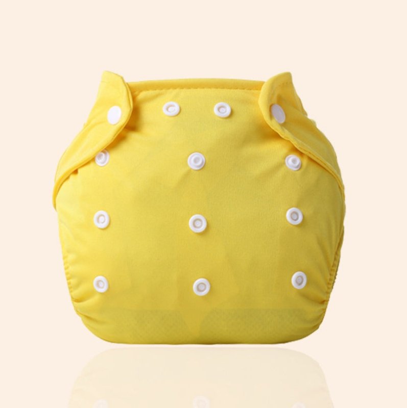Infant baby leakproof diapers Adjustable size cotton diapers Breathable insulation pad $10.58 Dana Fashion Color: Yellow Baby Clothing Infant baby leakproof diapers