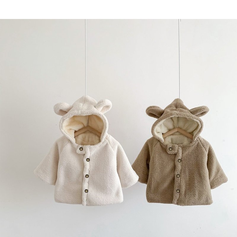 Infant Child Cloak Winter Hooded $40.87 Dana Fashion Color: Beige Suitable For Height: 100cm Baby Clothing Product information: Color: beige, khaki Applicable height: 73CM,80cm,90cm,100cm,110cm Closed style: single-breasted Main fabric composition: Cotton