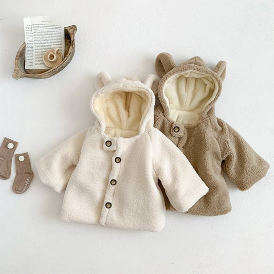 Infant Child Cloak Winter Hooded $40.87 Dana Fashion Color: Beige Suitable For Height: 100cm Baby Clothing Product information: Color: beige, khaki Applicable height: 73CM,80cm,90cm,100cm,110cm Closed style: single-breasted Main fabric composition: Cotton