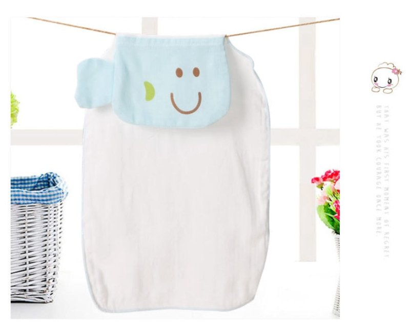 Infant Gauze Sweat Towel Pad Sweat Towel Breathable $13.78 Dana Fashion Color: Blue Baby Clothing Overview: 1. High-quality cotton gauze fabric, using 4 layers of high-quality cotton gauze fabric, soft and comfortable, good air permeability, easy to wash