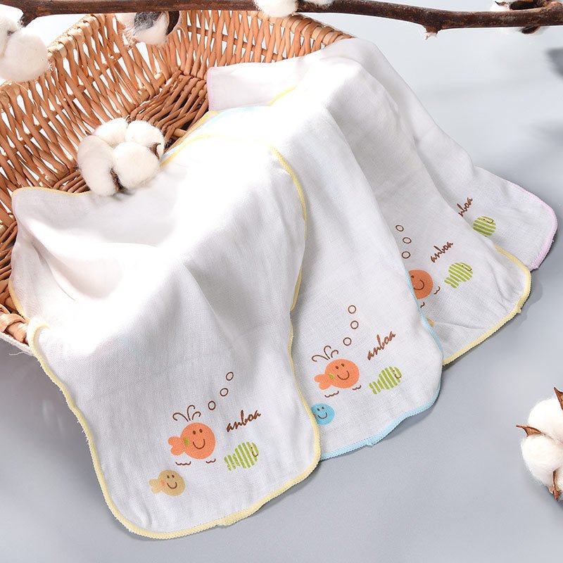 Infant Gauze Sweat Towel Pad Sweat Towel Breathable $13.78 Dana Fashion Color: Blue Baby Clothing Overview: 1. High-quality cotton gauze fabric, using 4 layers of high-quality cotton gauze fabric, soft and comfortable, good air permeability, easy to wash