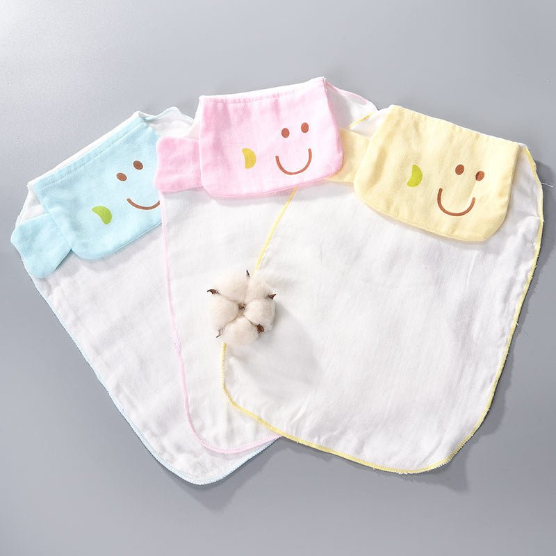 Infant Gauze Sweat Towel Pad Sweat Towel Breathable $13.78 Dana Fashion Color: Blue Baby Clothing Overview: 1. High-quality cotton gauze fabric, using 4 layers of high-quality cotton gauze fabric, soft and comfortable, good air permeability, easy to wash