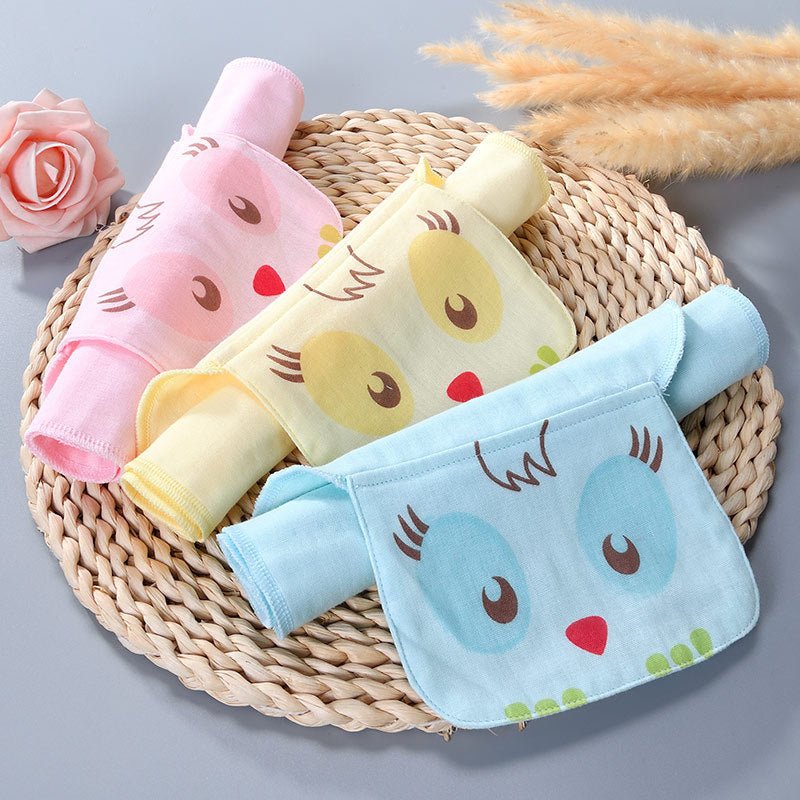 Infant Gauze Sweat Towel Pad Sweat Towel Breathable $13.78 Dana Fashion Color: Blue Baby Clothing Overview: 1. High-quality cotton gauze fabric, using 4 layers of high-quality cotton gauze fabric, soft and comfortable, good air permeability, easy to wash