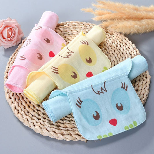 Infant Gauze Sweat Towel Pad Sweat Towel Breathable $13.78 Dana Fashion Color: Blue Baby Clothing Overview: 1. High-quality cotton gauze fabric, using 4 layers of high-quality cotton gauze fabric, soft and comfortable, good air permeability, easy to wash