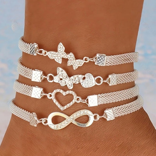 Infinite Diamond 8-word Anklet Creative Retro Alloy Anklet $12.69 Dana Fashion Color: 6090302 color Women's Accessories Product information: Type: Anklet Style: Unisex Material: Alloy Modeling: animal/Zodiac Style: European and American, simple Packing li