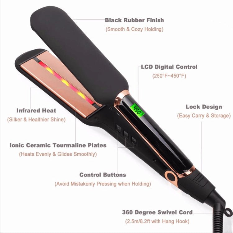 Infrared hair straightener $49.99 Dana Fashion Model: EU Beauty Tools Working voltage: 100-240VAC 50/60 HZ (global voltage) Working temperature 210 +/- 10℃ (the highest level) Operation: touch switch (power key, "+" temperature key, "-" temperature key) P
