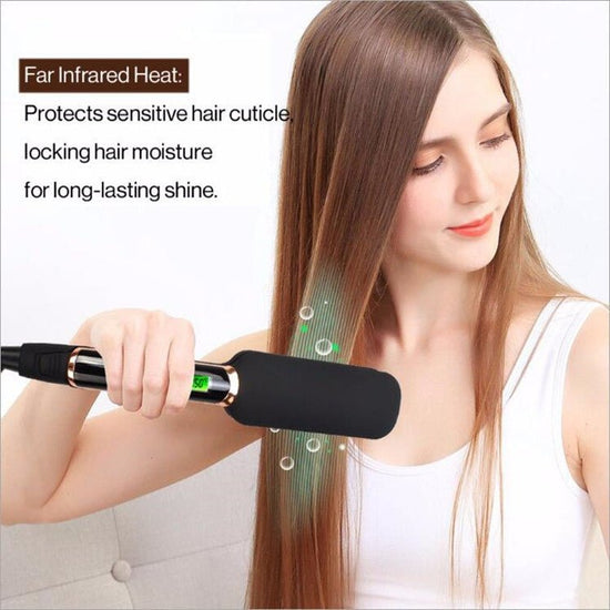 Infrared hair straightener $49.99 Dana Fashion Model: EU Beauty Tools Working voltage: 100-240VAC 50/60 HZ (global voltage) Working temperature 210 +/- 10℃ (the highest level) Operation: touch switch (power key, 