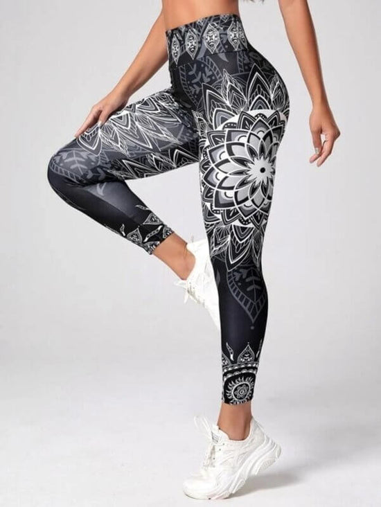 Ink Printing Yoga Trousers Fashion Slim Women's Skinny Pants $39.50 Dana Fashion Color: Black Size: L Women's clothing Product information: Applicable sports: Fitness running yoga Fabric name: Ponte-de-Roma Applicable scenarios: running sports, fitness eq