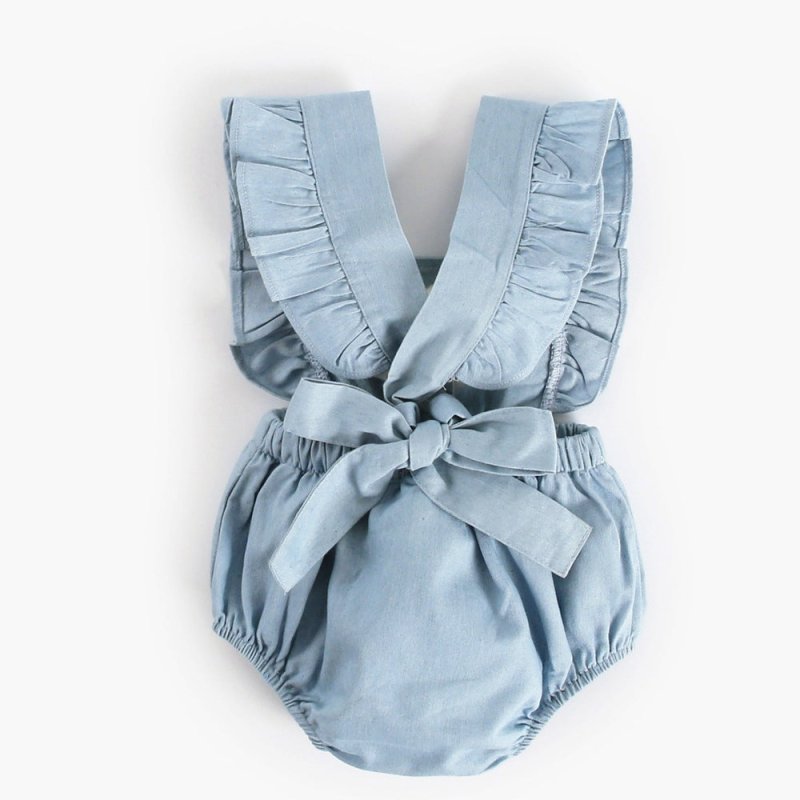 Ins Denim Baby One-piece Bodysuits Baby Romper Spring $16.62 Dana Fashion Color: Blue Size: 2XL Baby Clothing Product information: Sleeve: Sleeveless Whether it is hooded: Not hooded Thickness: General Main fabric composition: Cotton Main fabric ingredien