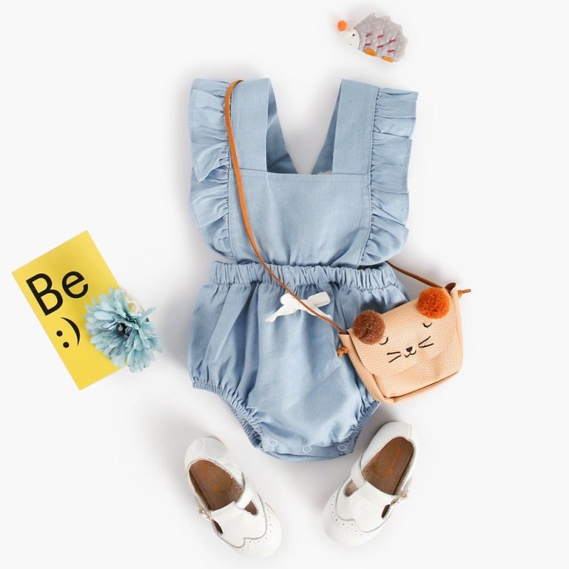 Ins Denim Baby One-piece Bodysuits Baby Romper Spring $16.62 Dana Fashion Color: Blue Size: 2XL Baby Clothing Product information: Sleeve: Sleeveless Whether it is hooded: Not hooded Thickness: General Main fabric composition: Cotton Main fabric ingredien