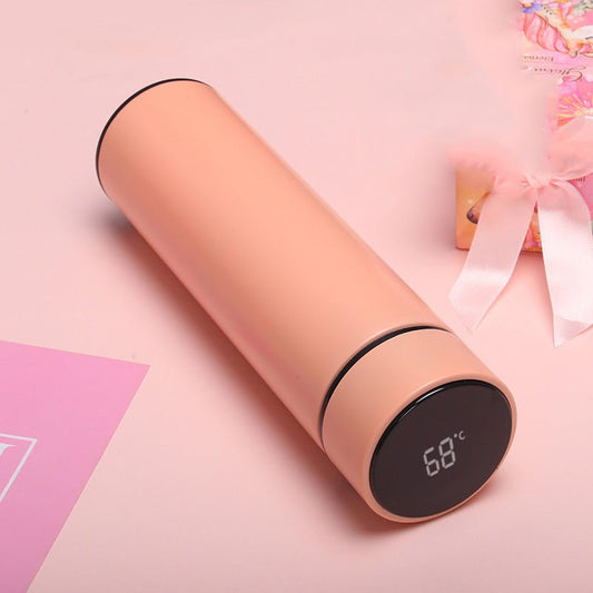Intelligent Bottle Stainless Steel Insulated Bottle Cup Temperature Display Vacuum Flask Coffee Mug $26.21 Dana Fashion Color: Black Dana's Kitchen Overview 1. equipped with a smart LED display cover, it can display the temperature of the water when you t