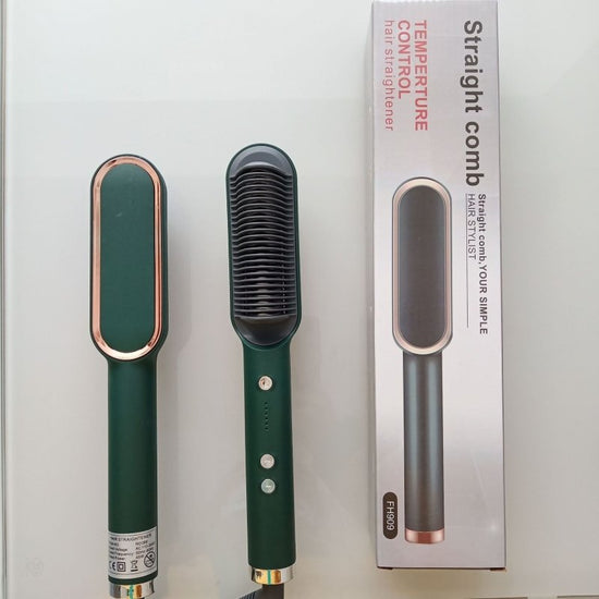 Internal Buckle Straightening Comb And Curling Iron Dual $20.33 Dana Fashion Color: Green style: Australia regulations Beauty Tools Overview: Professional hair curling iron with large barrel and spring activated ergonomic lever for creating soft bouncy cu