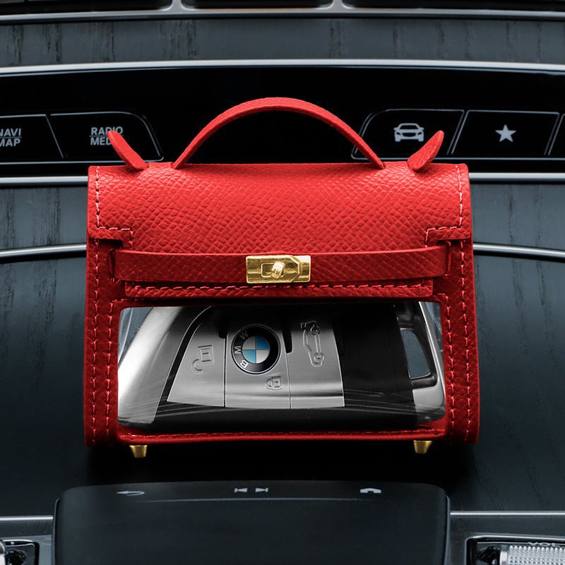 Internet Celebrity Transparent Handbag Cross-body Bag Storage Bag $50.50 Dana Fashion Color Classification: Chinese Red Women's Bags Product information: Material: genuine leather Color classification: Girl Pink, elephant gray, elegant black, Chinese red,