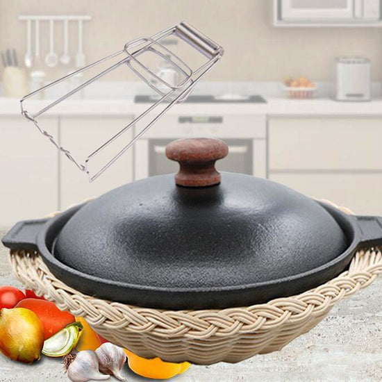 Iron pot $70.12 Dana Fashion Size: 18cm style: With cover Dana's Kitchen Color classification: iron pot clip, 18cm (single pot), 20cm (single pot), 22cm (single pot), 18cm (pot + lid), 20cm (pot + lid), 22cm (pot + lid), 18cm + rattan basket 20cm + rattan