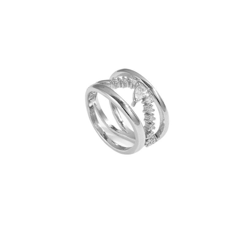 Irregular Design Double-layer Ring $39.50 Dana Fashion Color: Gold Size: No 6 Women's Accessories Product information: Type: Ring Treatment Process: Electroplating Color: Platinum-TTR121,18K gold-TTR121 Applicable people: women Size: no.6, no.7, no.8 Styl