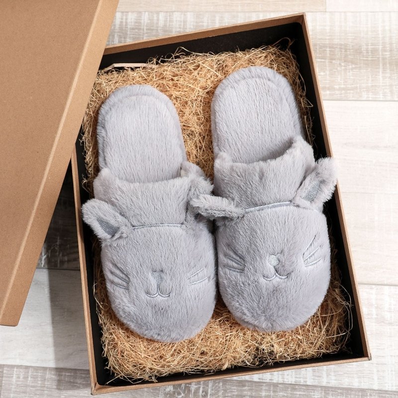 Jacquard Soft Bottom Noiseless Waterproof Bottom Slippers $25.99 Dana Fashion Color: Soft Bottom Cat Gray Size: 36to37 Women's shoes Product information: Color: soft bottom cat pink, soft bottom Cat Gray, soft bottom cat black, soft bottom cat white, soft