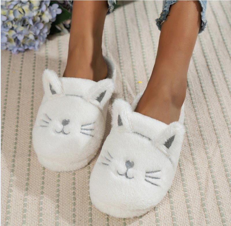 Jacquard Soft Bottom Noiseless Waterproof Bottom Slippers $25.99 Dana Fashion Color: Soft Bottom Cat White Size: 36to37 Women's shoes Product information: Color: soft bottom cat pink, soft bottom Cat Gray, soft bottom cat black, soft bottom cat white, sof