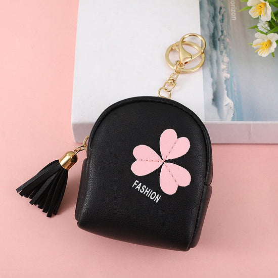 Japan And South Korea Cute Coin Purse Leather Girl $12.60 Dana Fashion Color: Black Women's Bags Product information: Applicable gender: neutral/both men and women Applicable scenario: Daily configuration Function: waterproof, wear-resistant, anti-theft,