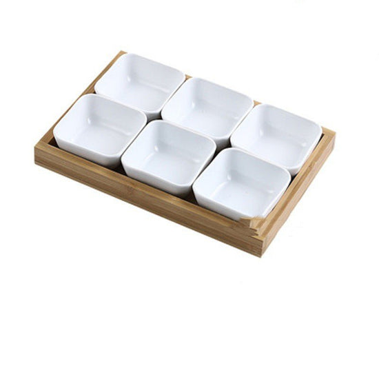 Japan Style Ceramic Fruits Plates with Bamboo Serving Tray $98.50 Dana Fashion style: B6 Dana's Kitchen Product Information: Product category Fruit plate: Product quality grade First-class product: Style: Japanese Color classification: A2, A3, A4, A6, B2,
