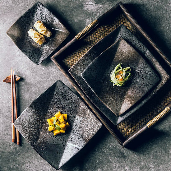 Japanese New Hot Sell Plate Ceramic Tableware $24.16 Dana Fashion Color: Square nine grid plate Size: 6inch Dana's Kitchen Product information: Product Category: Disc Material: Ceramic Style: Japanese Specifications: square nine-grid plate (six inches), s