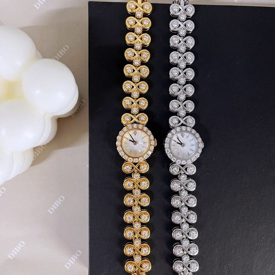 Jewelry Antique Luxury Diamond Quartz Women's Watch $139.00 Dana Fashion Color: Gold Women's Accessories Product information: Color: gold, silver Dial: 2CM, 7mm thick, synthetic sapphire mirror Strap: adjustable strap, wrist thickness can be worn Material