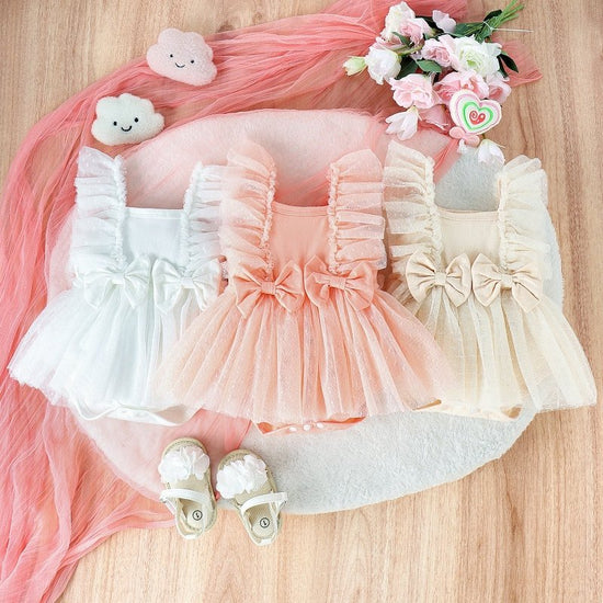 Jumpsuit Baby Net Skirt Princess Poris Dress Baby Skirt Baby Body Pants Jumpsuit $15.94 Dana Fashion Color: Apricot Suitable For Height: 0to3M Baby Clothing Product information: Thickness: ordinary Fabric name: Cotton Color: pink, beige, apricot Main fabr